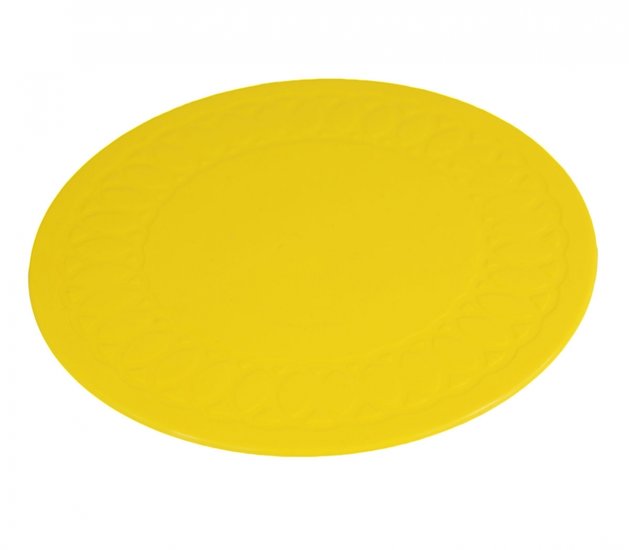 Anti-slip matten rond - 19 cm geel - Able2